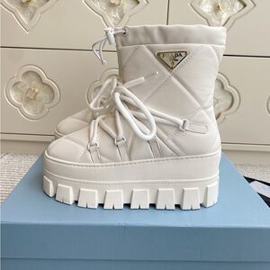 Prada White Winter & Rain Boots
